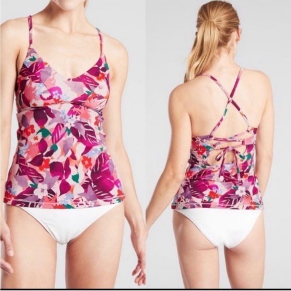 ATHLETA Tankini NWT Daybreak Tropic Triangle  Swim - Picture 5 of 12